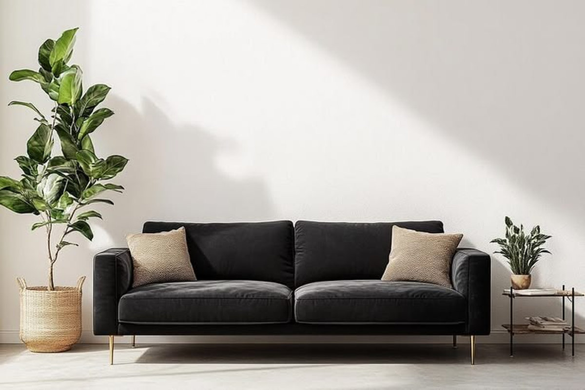 Bọc ghế sofa TPHCM vải màu đen