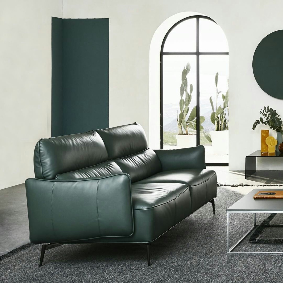 Mẫu bọc ghế sofa Quận 7 da màu xanh ngọc bảo cao cấp