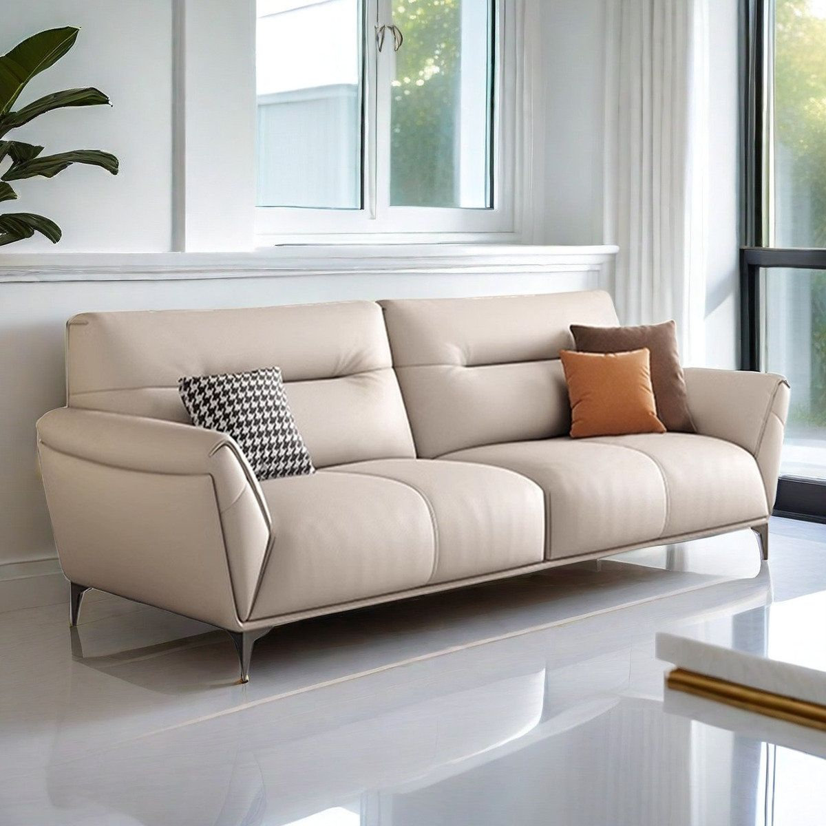 Mẫu bọc ghế sofa Quận 7 màu be tinh tế