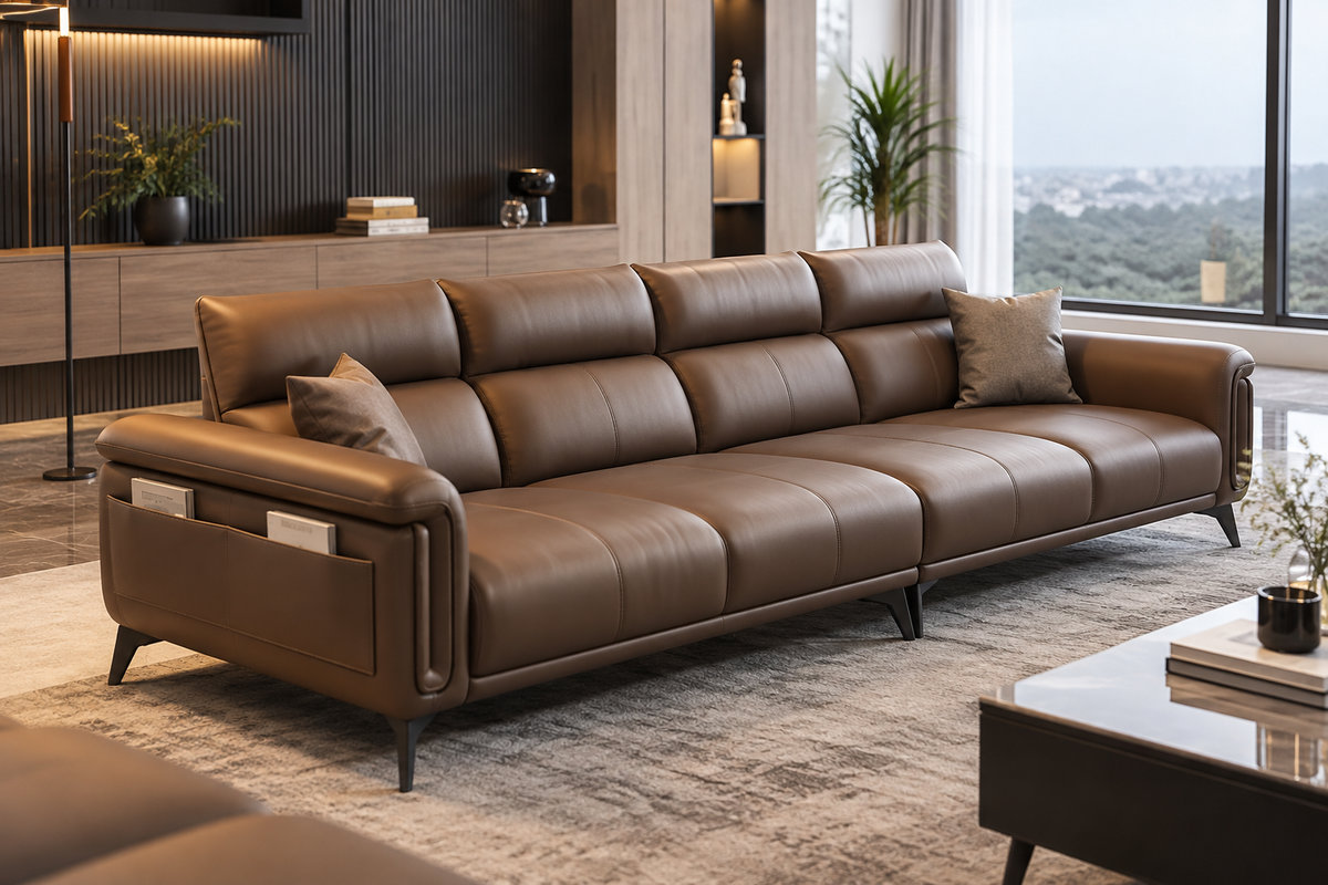 Bọc ghế sofa Bình Thạnh da màu nâu