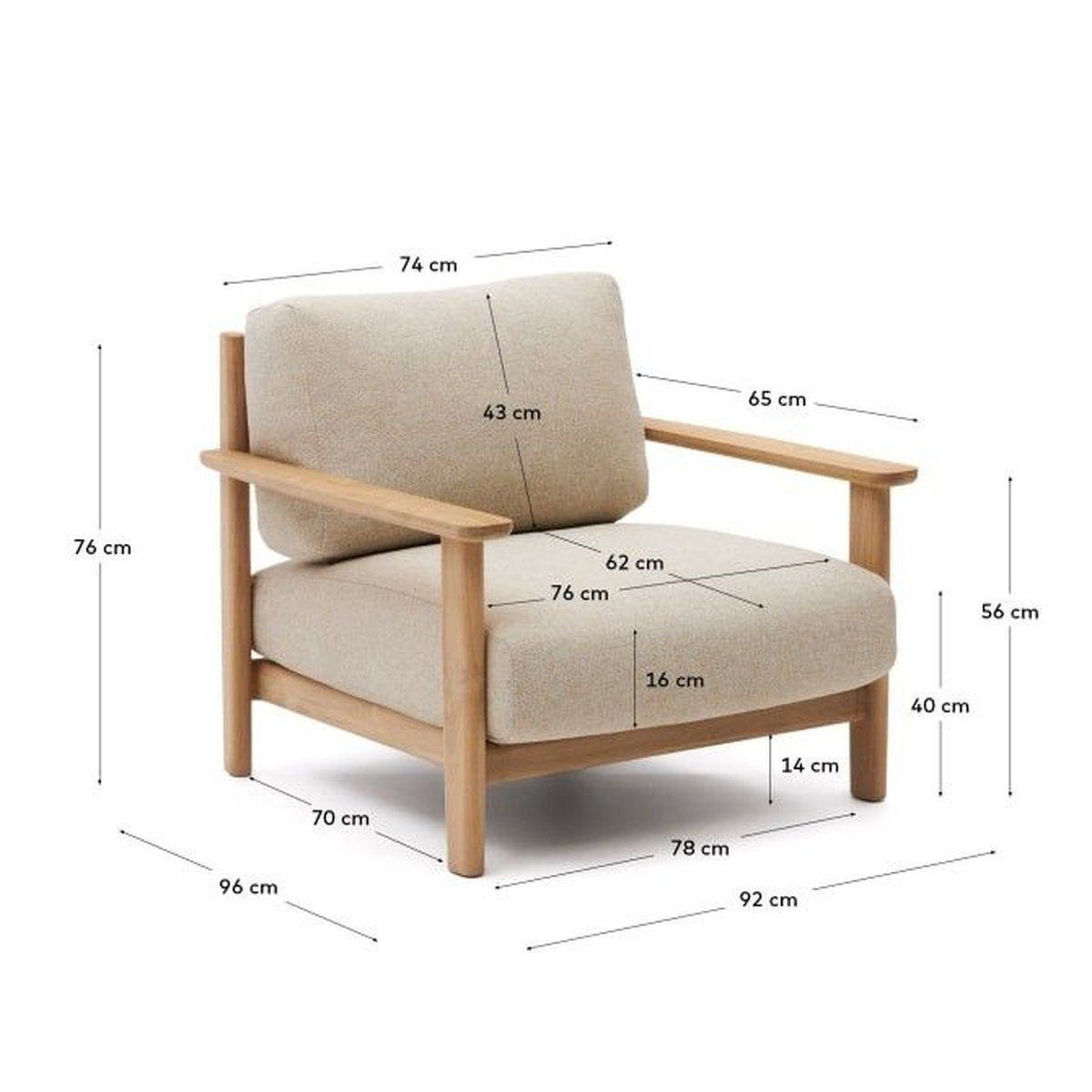 Kích thước mẫu ghế sofa đơn