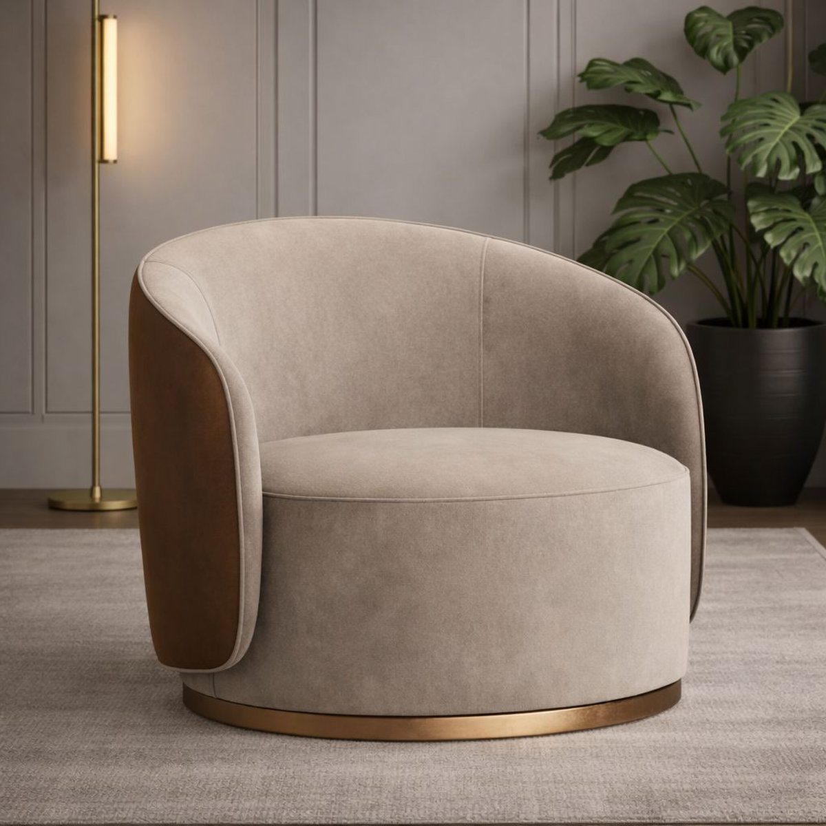 Mẫu ghế sofa đơn thiết kế xoay