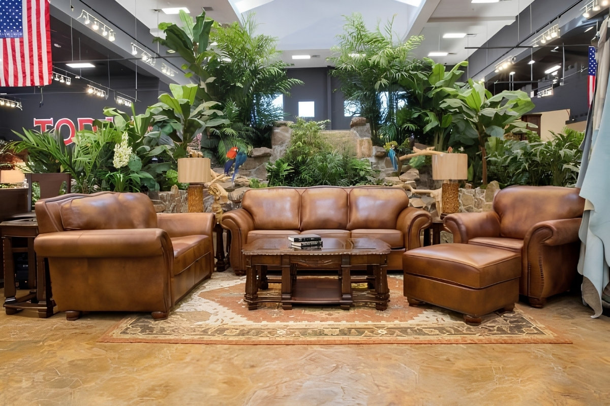 Mẫu bọc sofa bằng da bò